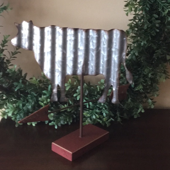 Rustic Farmhouse Country Cow Weathervane Metal - Picture 2 of 4